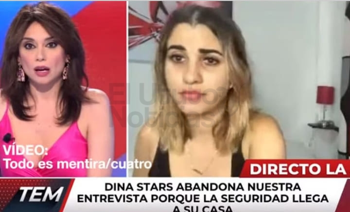 La influencer Dina Stars antes de dar por finalizada la entrevista.