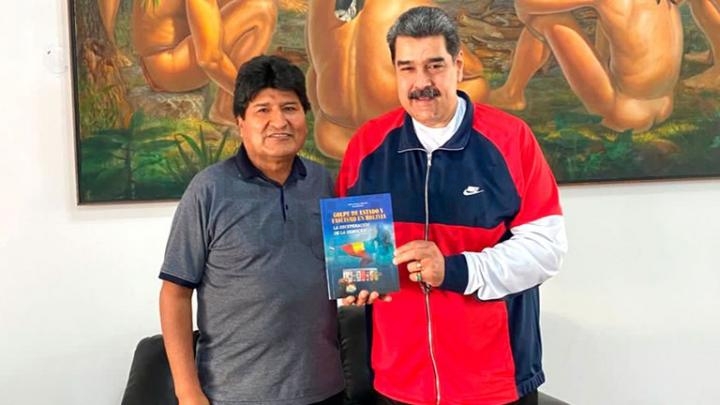 Evo Morales se reunió con el dictador Nicolás Maduro en Caracas tras visitar a Díaz-Canel en Cuba
