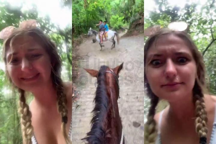 El video furor de TikTok de la turista ebria que se perdió andando a caballo