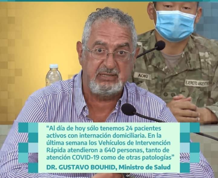 El Ministerio de Salud de Jujuy, informó que solo quedan 24 pacientes activos en la Provincia.