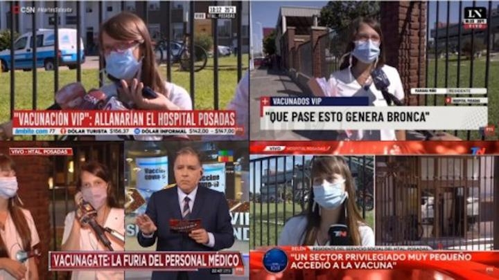 #VacunasVip: la bronca de los trabajadores del Hospital Posadas llegó a los medios